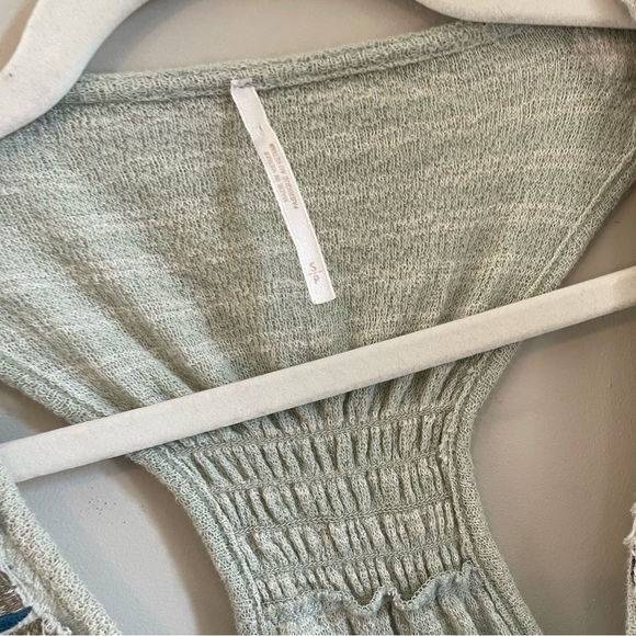 Free People Womens Frida Embroidered Faux-Wrap Tank Top Knit Blouse | Size Small - Picture 7 of 10